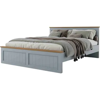Komoda Provensálská postel PROVENCE L4P z masivu šedomodrá Barevné provedení: Šedomodrá, Rozměry postele: 90 x 200 cm
