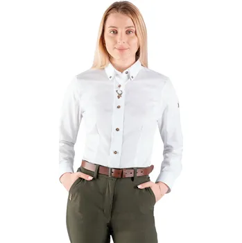 Dámská košile TAGART Dámská lovecká bavlněná košile Rut s výšivkou jelena L BÍLÁ