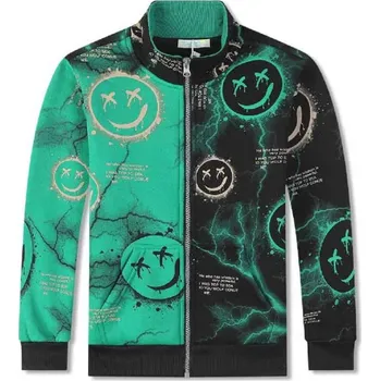 Chlapecká mikina CHLAPECKÁ MIKINA NA ZIP ZATEPLENÁ NOVINKA Barva: Zelená, Velikost: 128