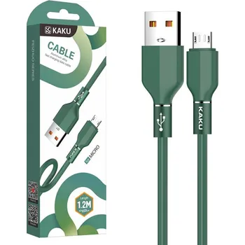 Datový kabel Datový kabel micro USB KAKU Aluminium Alloy Fast (KSC-452) 3,2A 1,2m - zelený