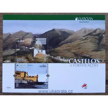 Sběratelství MADEIRA, PORTUGALSKO ** aršík Bl 67 EUROPA, hrady a zámky, r. 2017