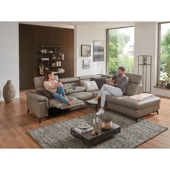 Sedací souprava Kožená rohová sedací souprava LAVA XC 4 s funkcí relax Pravý roh