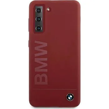 Pouzdro na mobilní telefon BMW - Samsung Galaxy S21 - Silikonový kryt BMW (BMHCS21SSLBLRE) červený