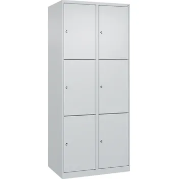 Šatní skříň Úložná skříňka C+P Cabo-Plus, 2 oddíly, 800 x 500 x 1800, světle šedá, k postavení na podlahu