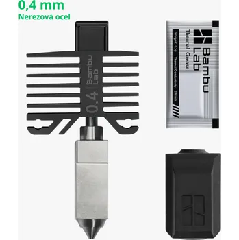 Příslušenství k 3D tiskárně Hotend 0,4 mm Stainless Steel pro Bambu Lab P1/S a X1C