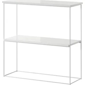 Konferenční stolek ArtAdrk Příruční stolek TONI | bílé nohy Barva: bílý lesk