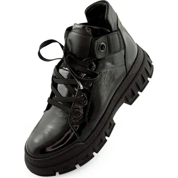 Dámská tenisová obuv Dámské kožené boty NELL 157 Black 39