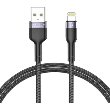 Datový kabel Datový kabel 2.4A 1m USB - Lightning Tech-Protect Ultraboost, černý