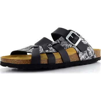 Dámské pantofle BIO Life fuzbetové pantofle černá/stříbrný potisk 0004.Valeria/683 - 41 | P661140