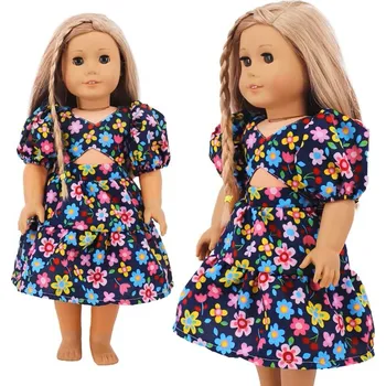 Šatičky pro panenky Baby Born a American girl 43 cm Varianta: xm81 černé šaty s květy