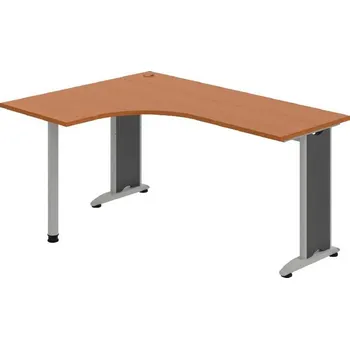 Kancelářský vozík HOBIS kancelářský stůl pracovní tvarový, ergo pravý - FE 60 P, třešeň + doprava zdarma