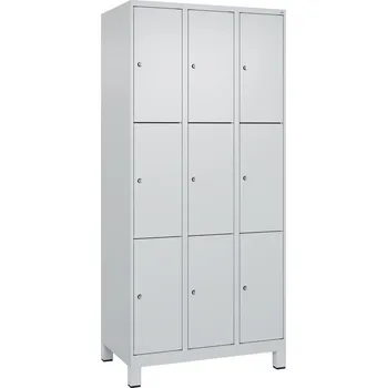 Šatní skříň Úložná skříňka C+P Cabo-Plus, 3 oddíly, 900 x 500 x 1850, světle šedá, na nožičkách