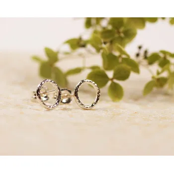 Náušnice minimal Náušnice v kruhu se třpytem 29081