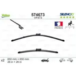 Stěrače VALEO SILENCIO 650 mm + 650 mm - ploché