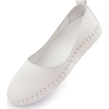 Dámské baleríny Dámské kožené baleríny NELL White 39