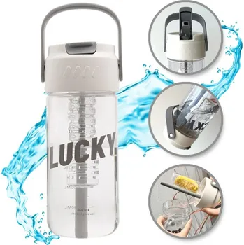 Láhev Flamenco Mystique Láhev na vodu s košíčkem a brčkem 600 ml Lucky BD31