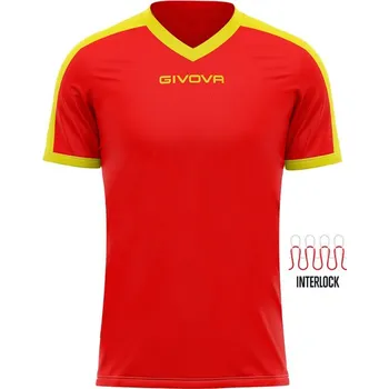 Chlapecké tričko Sportovní triko GIVOVA Revolution red-yellow S