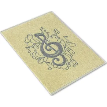 Utěrka Malý kuchyňský ručník 35x50 ZARA 450g Houslový klíč žlutošedá