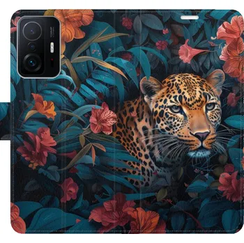 Pouzdro na mobilní telefon Flipové pouzdro iSaprio - Flower Jaguar 02 - Xiaomi 11T / 11T Pro