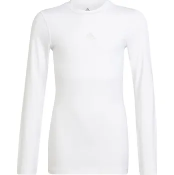 Dámské termoprádlo Dětské termo triko Adidas Jr Techfit LS T-Shirt White 128