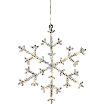 Vánoční světelná dekorace Star trading LED závěsná dekorace SNOWFLAKE ICY 30XLED V.30 cm čirá