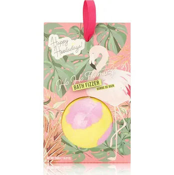 Koupelová sůl Happy Hooladays Ho Ho Flamingo Šumivá koule do koupele, 240 g