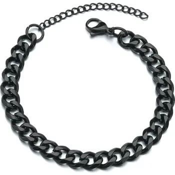 Náramek IZMAEL Řetízek na ruku TO 34805 Černá/18+5cm/3mm KP34805