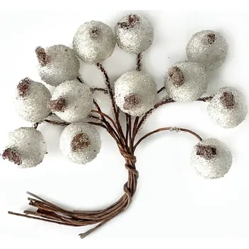 Party dekorace DP Craft Bobulky, imitace mrazu, 12 ks