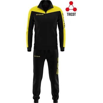 Moto kalhoty Sportovní souprava GIVOVA Roma black-yellow XL