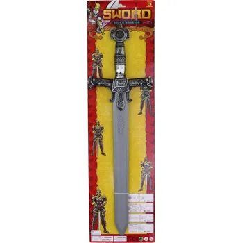 Dětská zbraň Meč dětský rytířský 60cm zdobený plastový na kartě