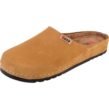 Dámské pantofle Buxa Dámské kožené pantofle BZ125 - Medová nubuk Velikost: 41