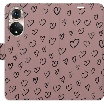 Pouzdro na mobilní telefon Flipové pouzdro iSaprio - Heart Dark 02 - Honor 50 / Nova 9