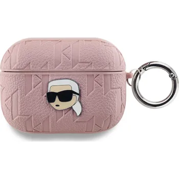 Příslušenství pro sluchátka Karl Lagerfeld PU Embossed Karl Head Pouzdro pro AirPods Pro Pink KLAPPGKIPP