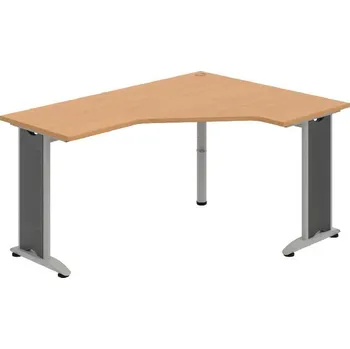 Kancelářský vozík HOBIS kancelářský stůl pracovní tvarový, ergo levý - FEV 60 L, buk + doprava zdarma