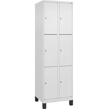 Šatní skříň Úložná skříňka C+P Cabo-Plus, 2 oddíly, 600 x 500 x 1850, červená, na nožičkách