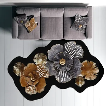 Koberec Kusový koberec, syntetický, nízký vlas, protiskluzový, černý, 40 x 60 cm + vyzvednutí ZDARMA