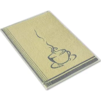 Utěrka Malý kuchyňský ručník 35x50 ZARA 450g Šálek kávy žlutošedá