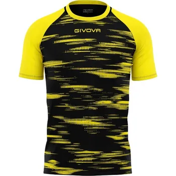 Chlapecké tričko Sportovní triko GIVOVA Pixel black-yellow L