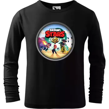 Chlapecké tričko Dětské tričko Brawl Stars Ring s dlouhým rukávem černé
