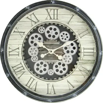 Hodiny Hodiny plast ozubená kola, nástěnné 51 cm (Hodiny nástěnné otevřené s ozubenými kolečky)