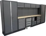 Matabro AKČNÍ SET Sestava 10 ks dílenského nábytku SET-CA01075 s dřevěnou pracovní deskou MB-TGW26 a MB-TGW80