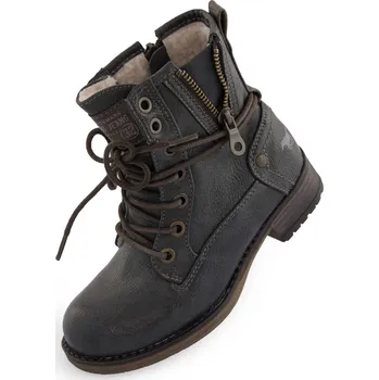 Chlapecká zimní obuv Dětské zimní boty Mustang Schnürboot Kinder Mädchen Anthrazit 31