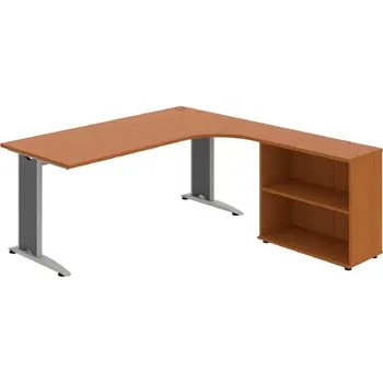 Kancelářský vozík HOBIS kancelářský stůl pracovní, sestava levá - FE 1800 H L, třešeň + doprava zdarma