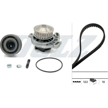 Vodní pumpa + sada ozubeného rozvodového řemene DOLZ KD122