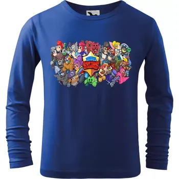 Chlapecké tričko Dětské tričko Brawl Stars s dlouhým rukávem modré
