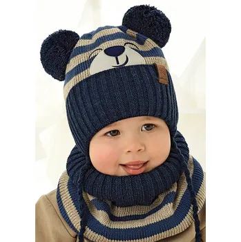 Čepice AJS Čepice a nákrčník AJS-42-451 Barva: D-sv.béžová, Velikost: 44-48