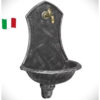 Umyvadlo Zahradní Umyvadlo SIENA s Kohoutkem DRAK, ANTICKÉ STŘÍBRO