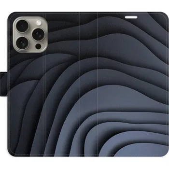 Pouzdro na mobilní telefon Flipové pouzdro iSaprio - Dark Waves - iPhone 15 Pro Max