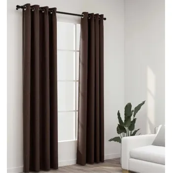 Závěs Závěs Velvet 140/250 cm s oky - hnědá