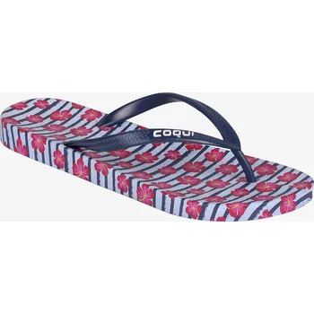 Dámské žabky Dámské žabky Coqui Kaja 1327 Flower navy 37
